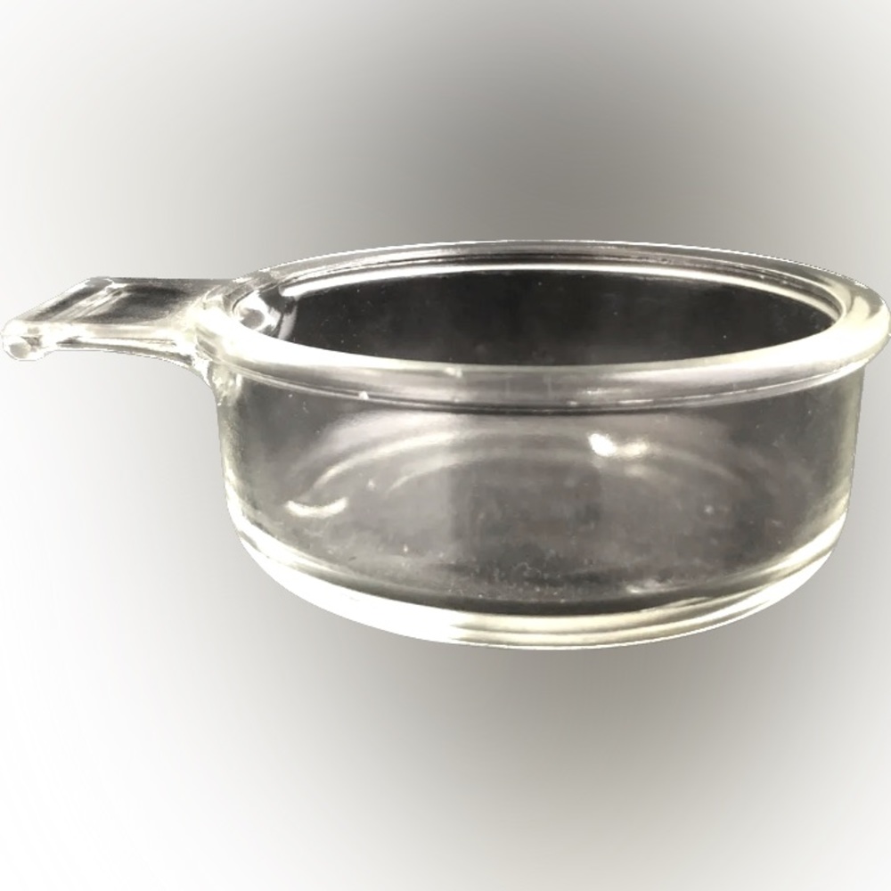 Vintage Clear Glass Grab it Bowl with Handle